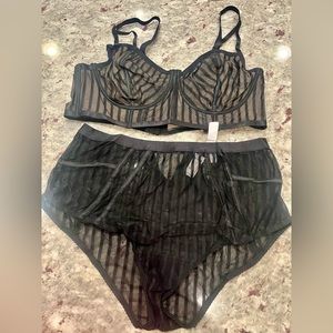 Torrid Mesh Striped Set